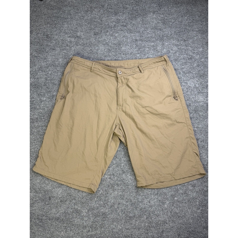 Clothing Arts Shorts Mens 38 Khaki P Cubed Pick-Pocket Proof Travel Nylon Zip